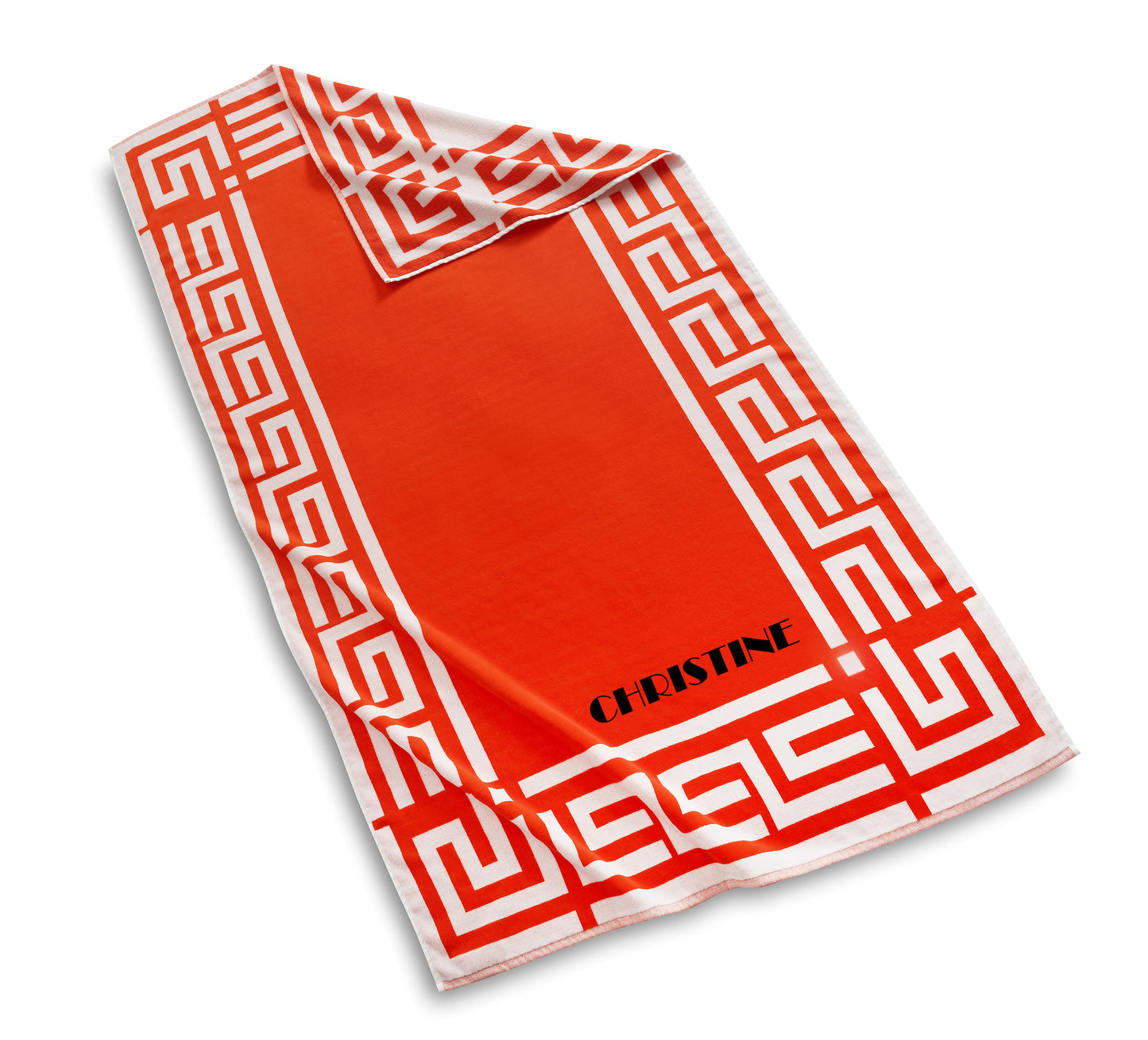 Greek Key Frame Beach Towels