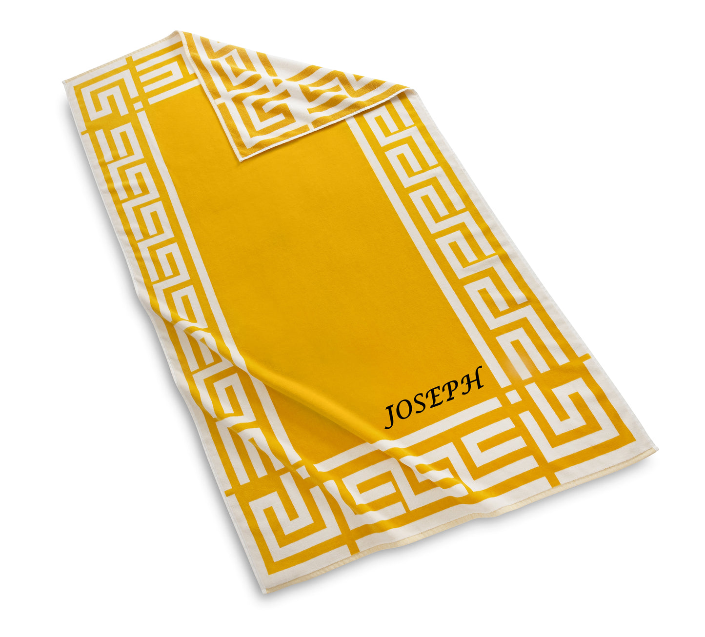 Greek Key Frame Beach Towels