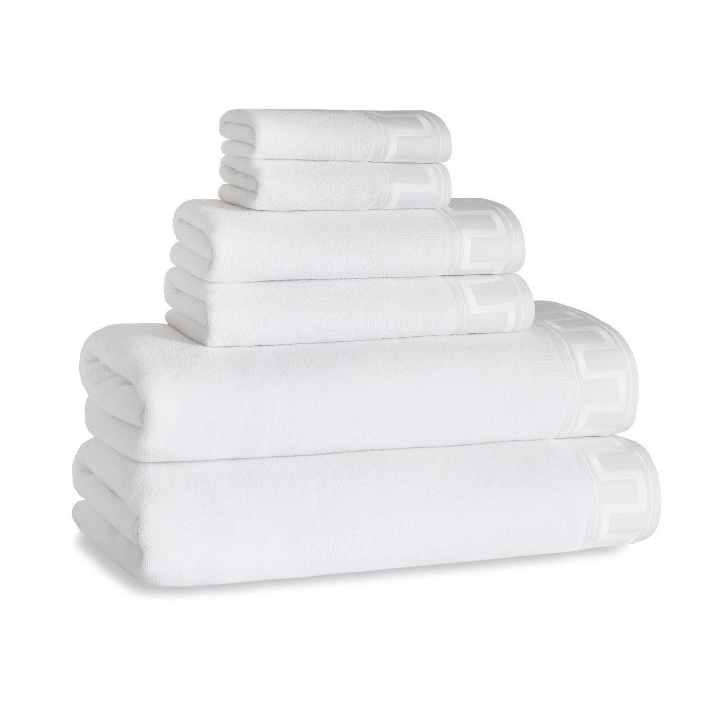 Greek Key Bath Towels