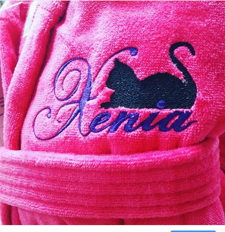Kids Terry Velour Hooded Cover Up for Girls, Made in Turkey