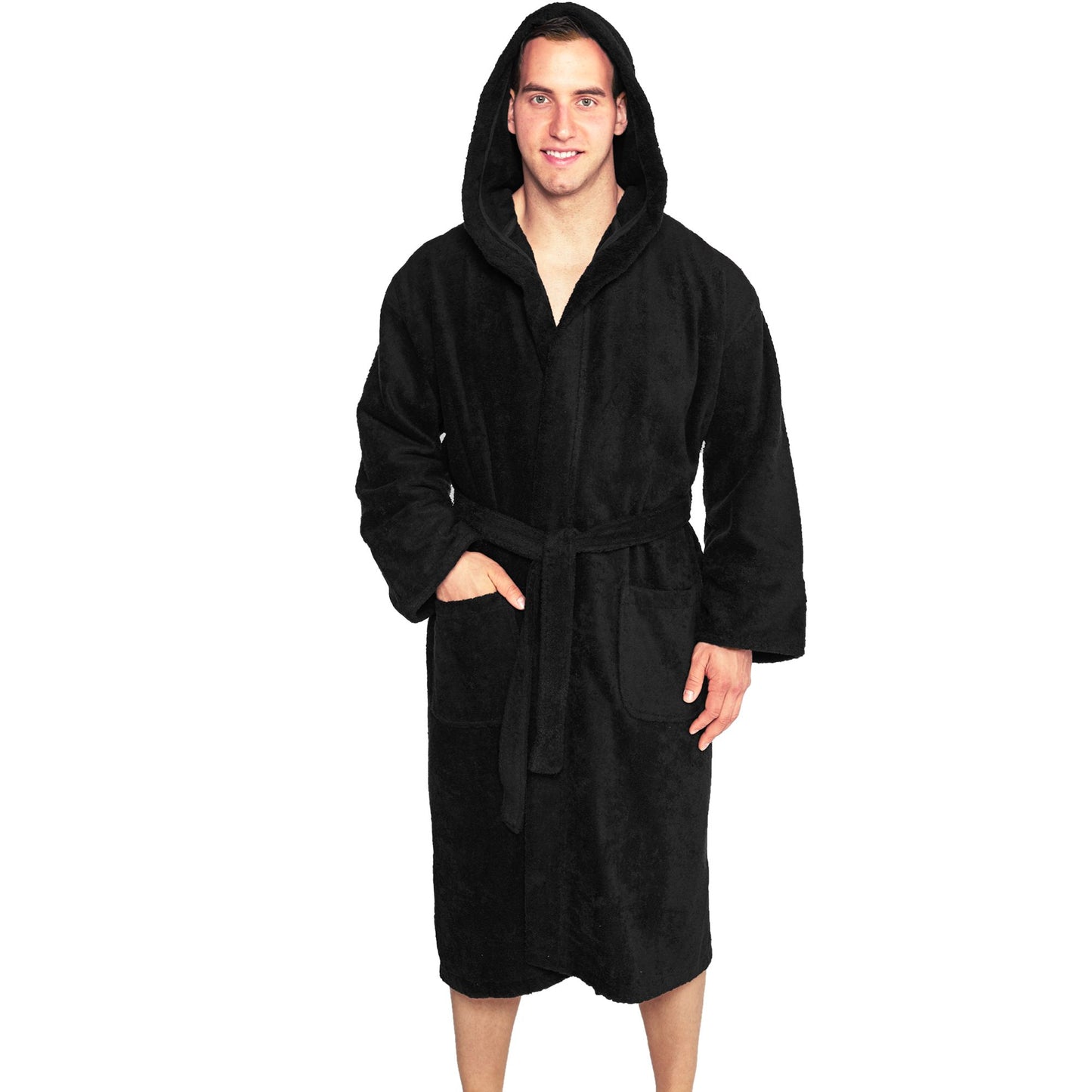 Hooded Turkish Terry Bathrobe, Made in Turkey