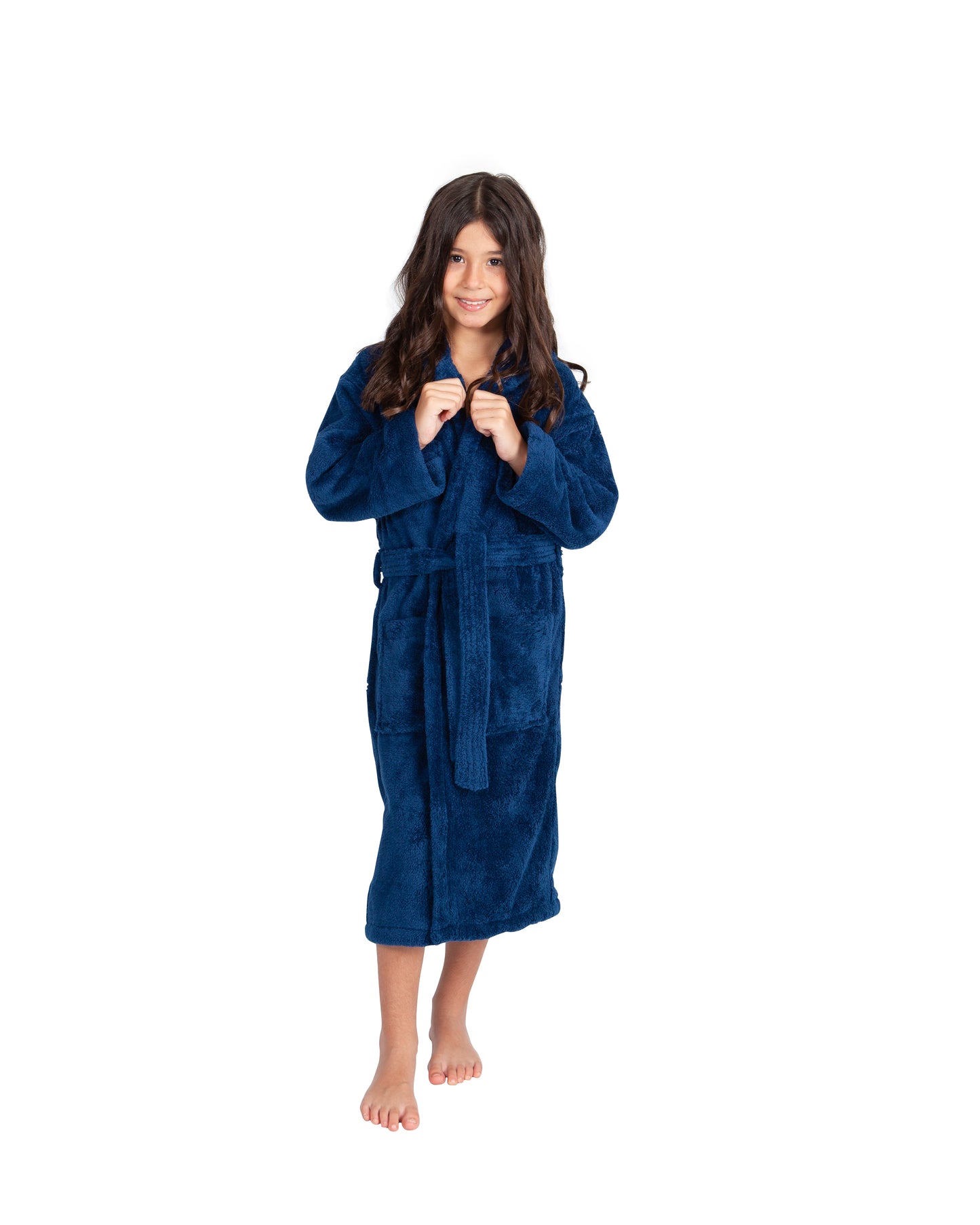 Kids Fleece, Plush, Soft and Warm Hooded Bathrobe for Girls, Made in Turkey