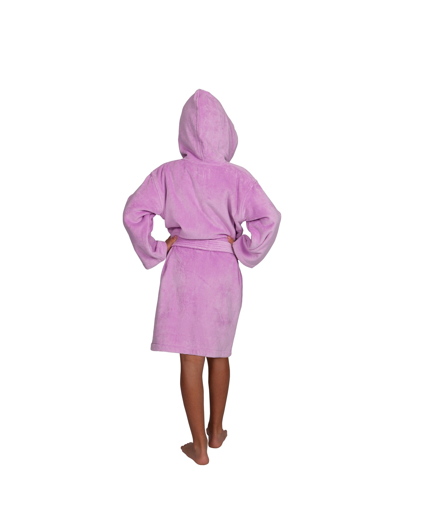 Kids Terry Velour Hooded Cover Up for Girls, Made in Turkey