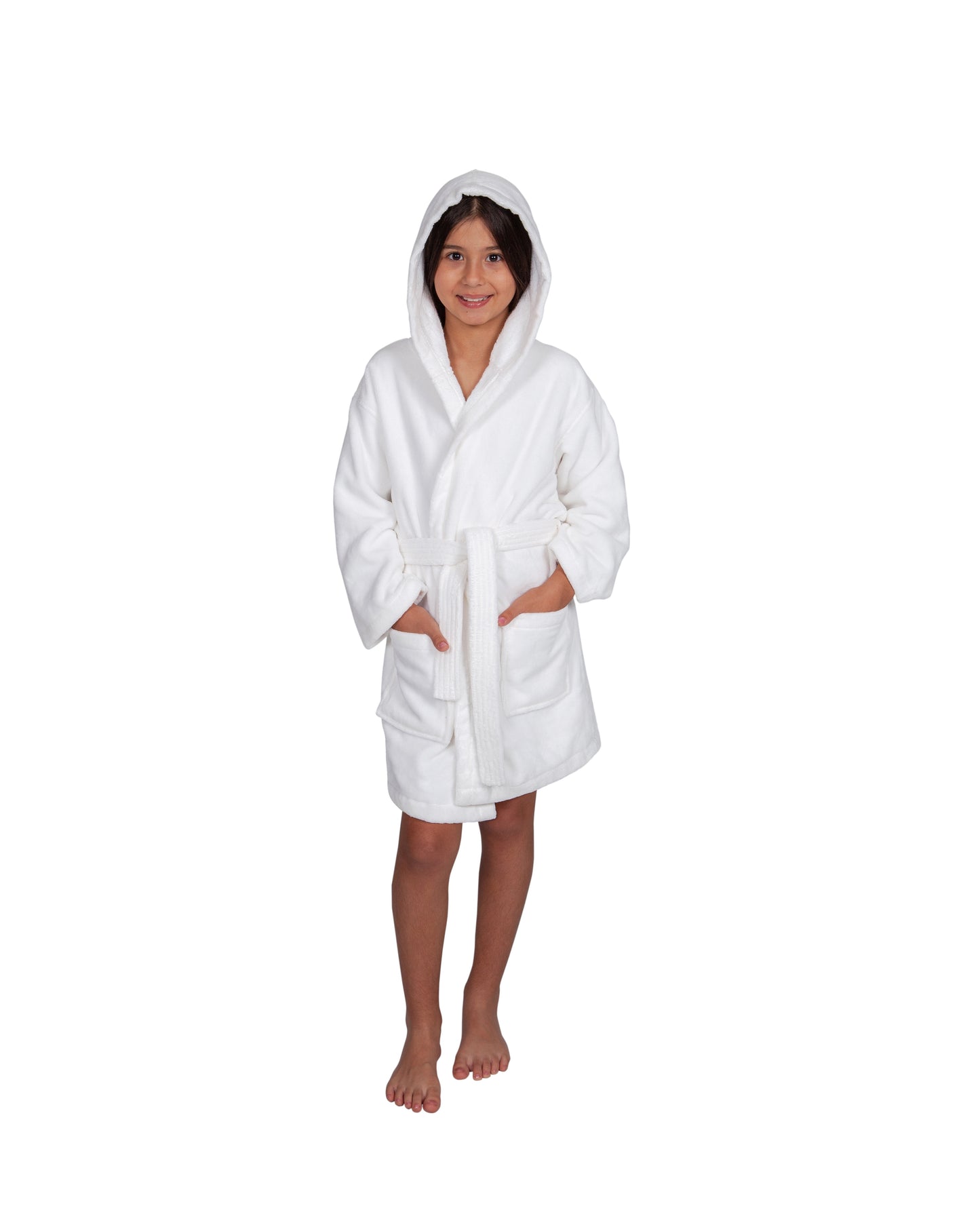 Kids Terry Velour Hooded Cover Up for Girls, Made in Turkey