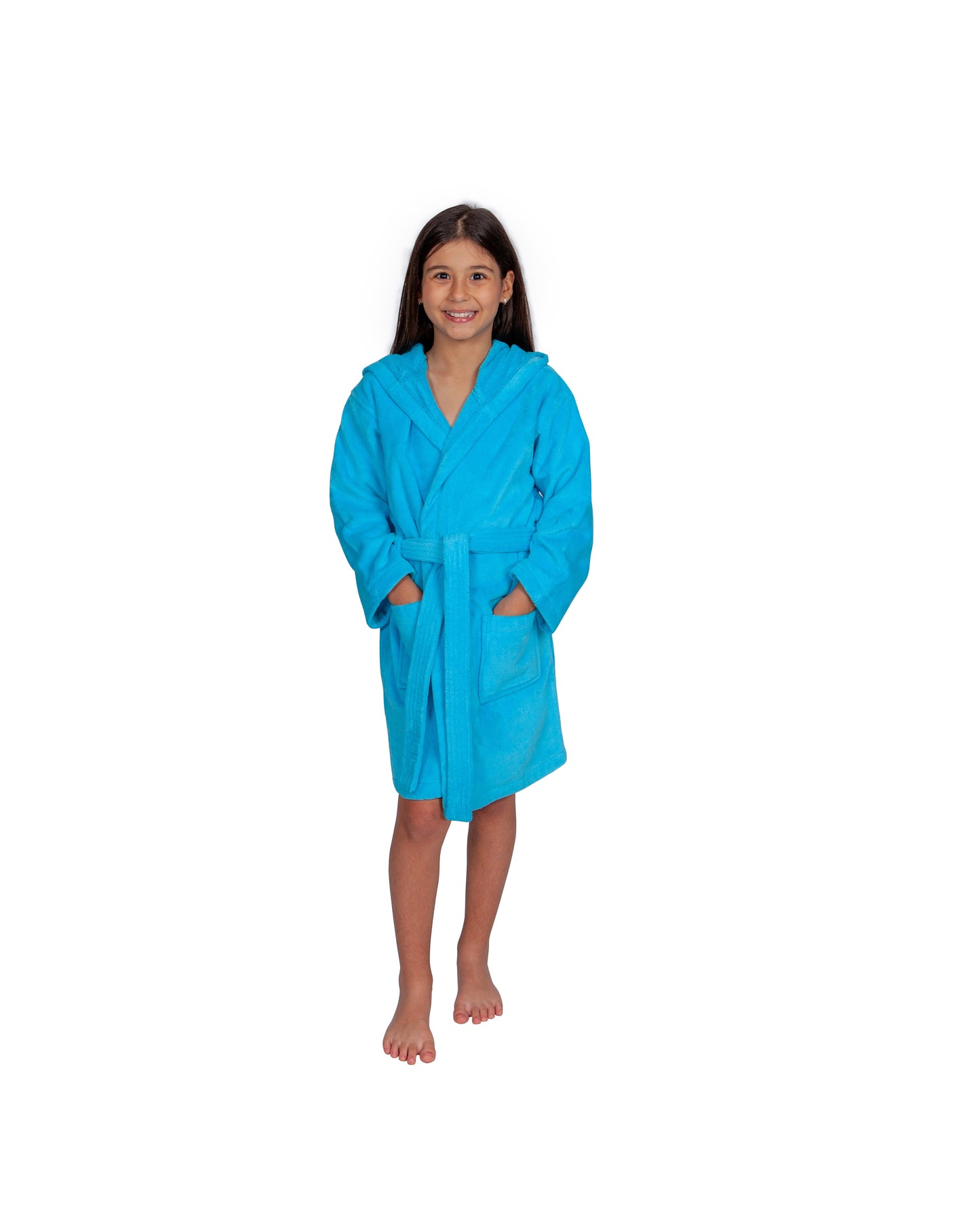 Kids Terry Velour Hooded Cover Up for Girls, Made in Turkey