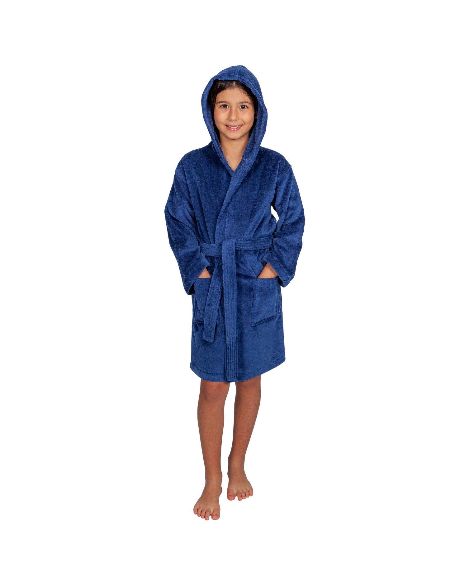 Kids Terry Velour Hooded Cover Up for Girls, Made in Turkey
