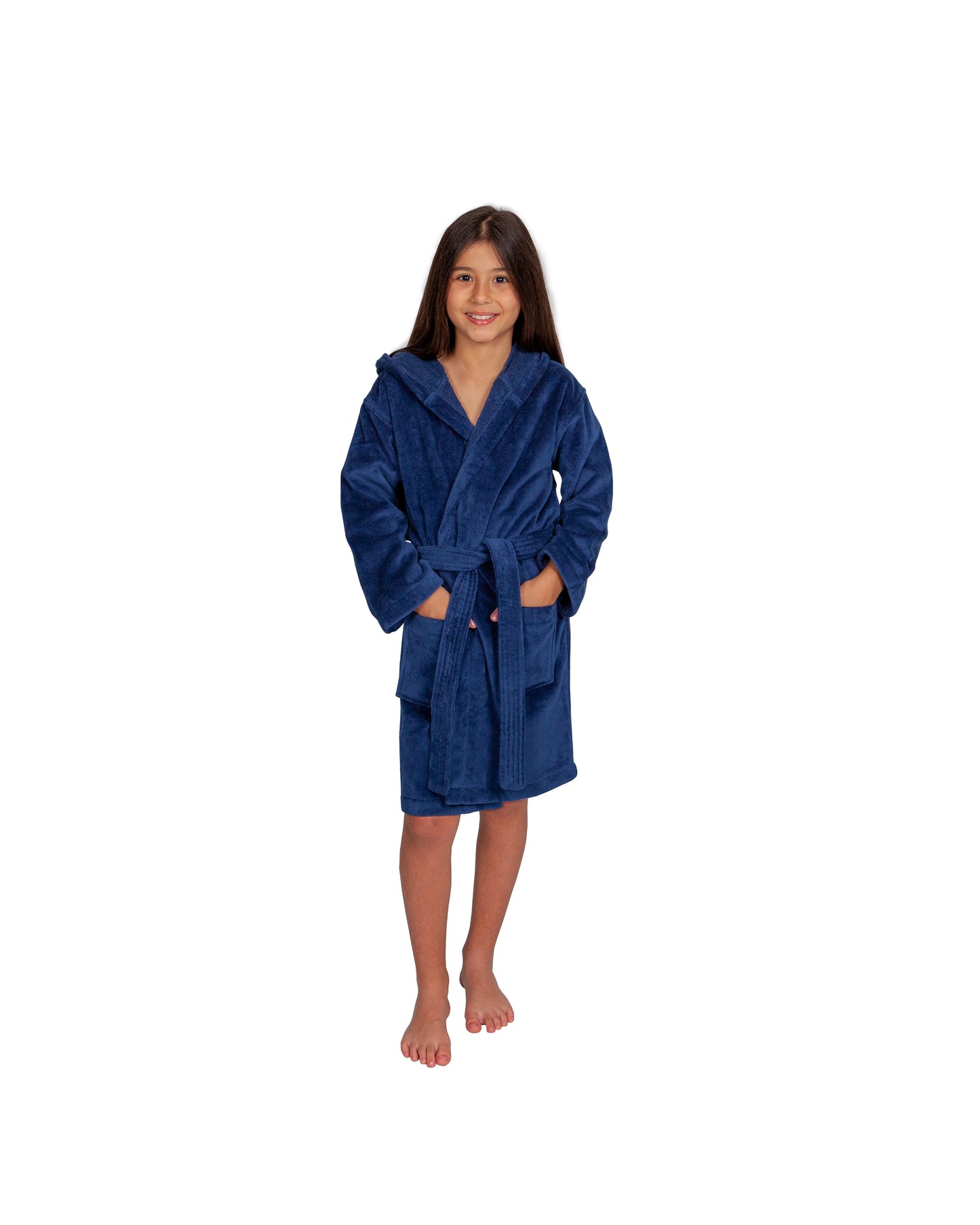 Kids Terry Velour Hooded Cover Up for Girls, Made in Turkey