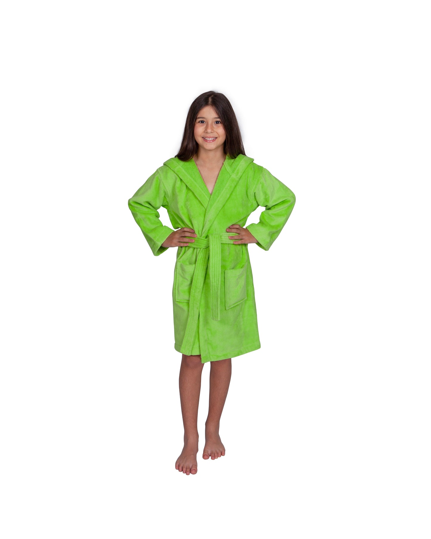 Kids Terry Velour Hooded Cover Up for Girls, Made in Turkey