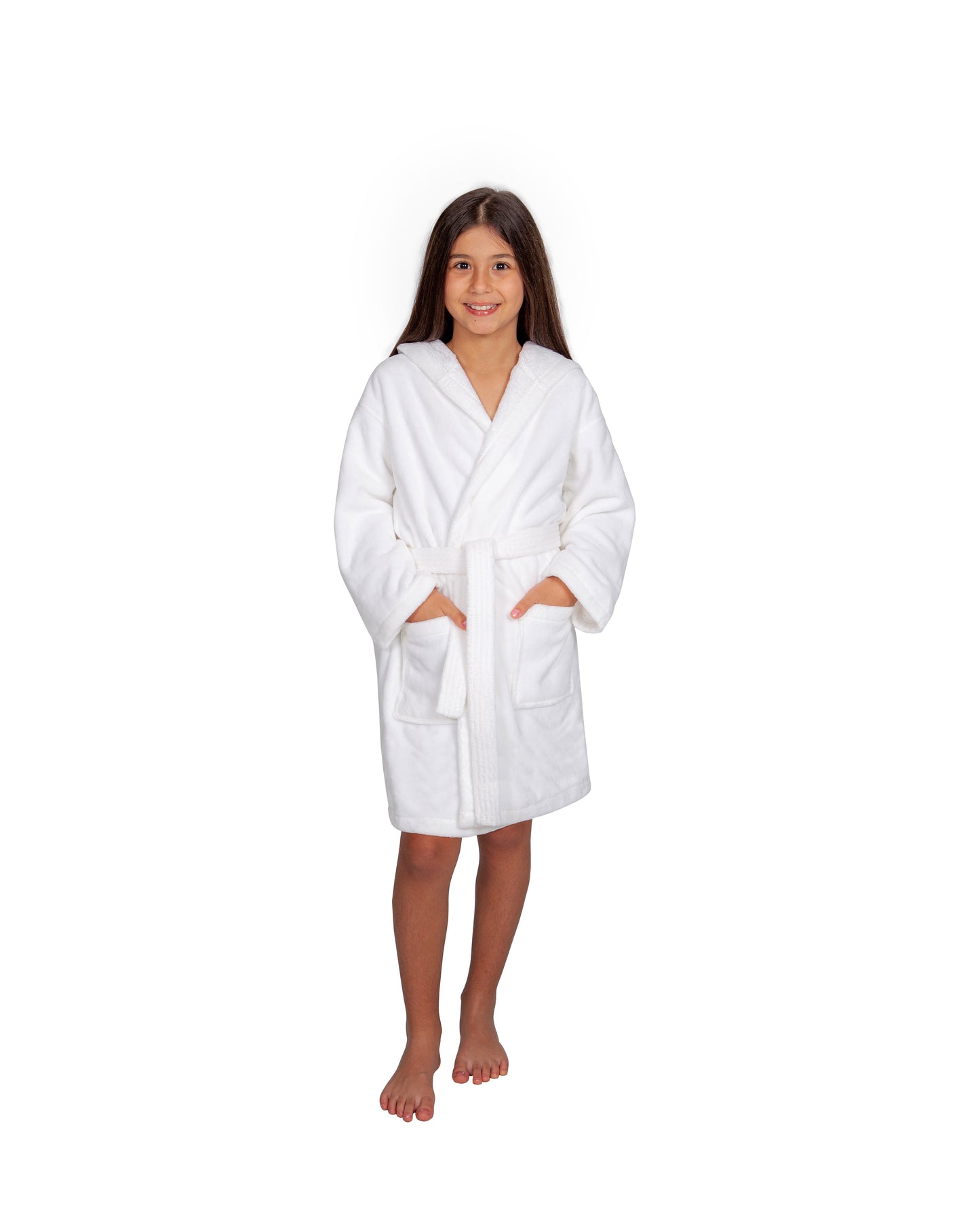 Kids Terry Velour Hooded Cover Up for Girls, Made in Turkey