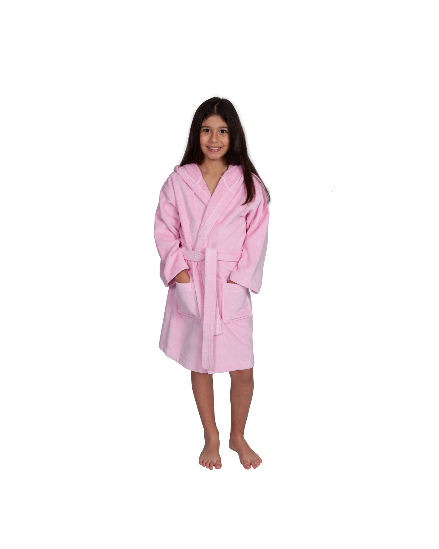 Kids Terry Velour Hooded Cover Up for Girls, Made in Turkey