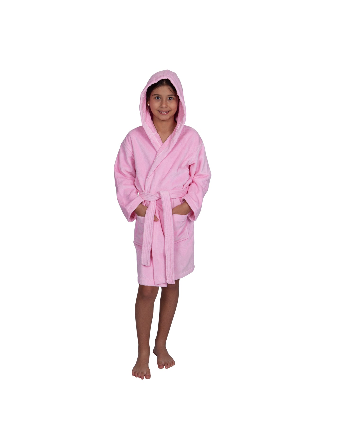 Kids Terry Velour Hooded Cover Up for Girls, Made in Turkey