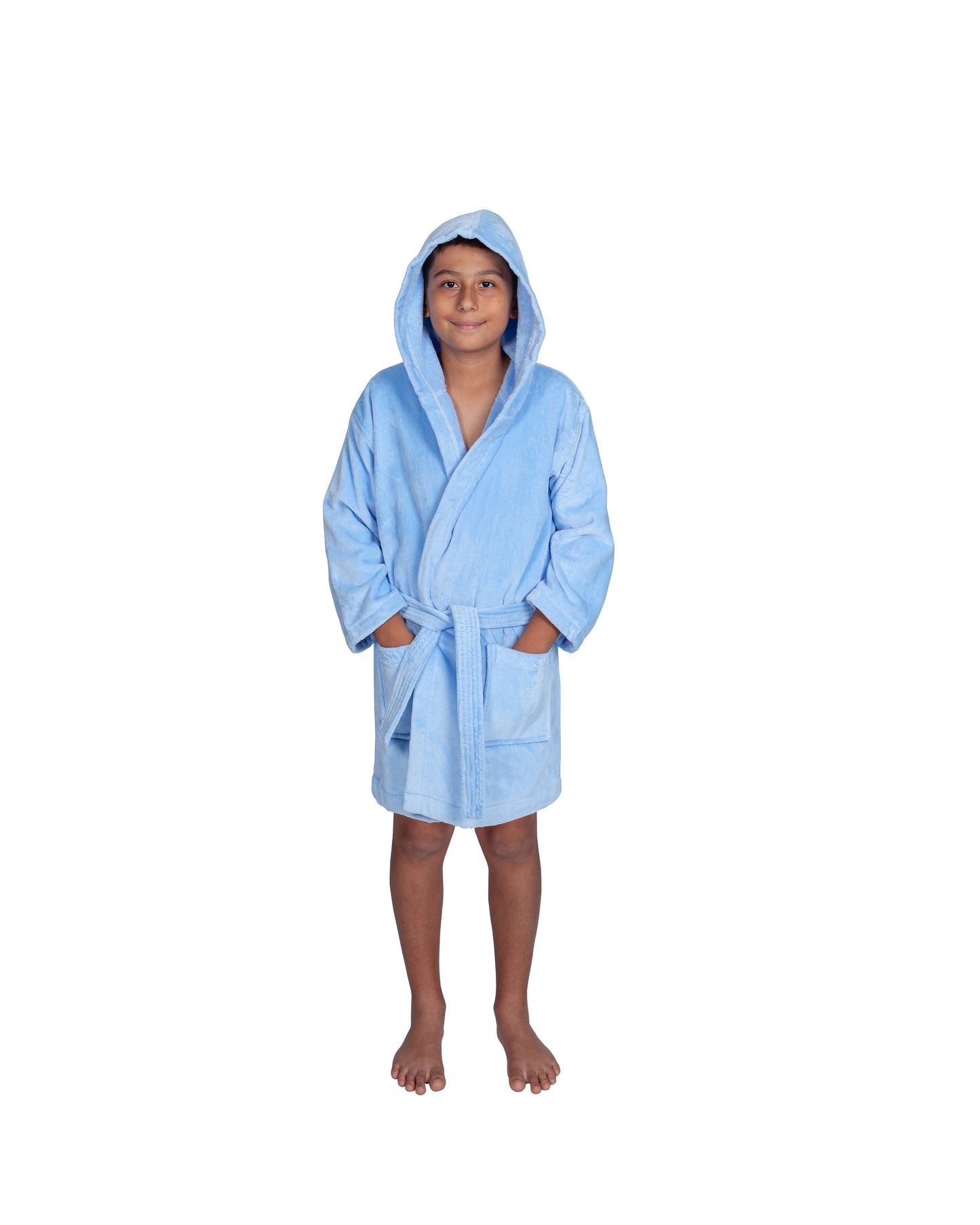 Kids Terry Velour Hooded Cover Up for Boys, Made in Turkey