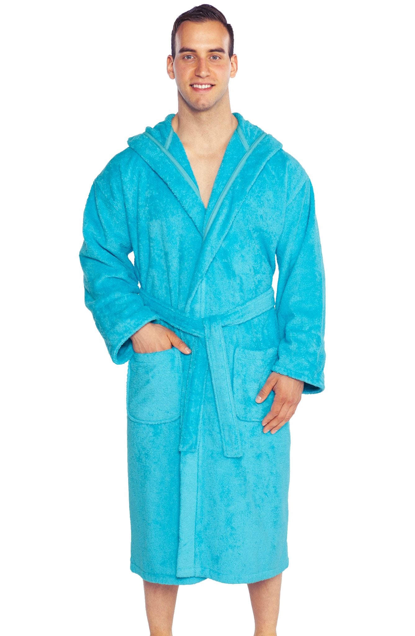 Hooded Turkish Terry Bathrobe, Made in Turkey