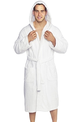Hooded Turkish Terry Bathrobe, Made in Turkey