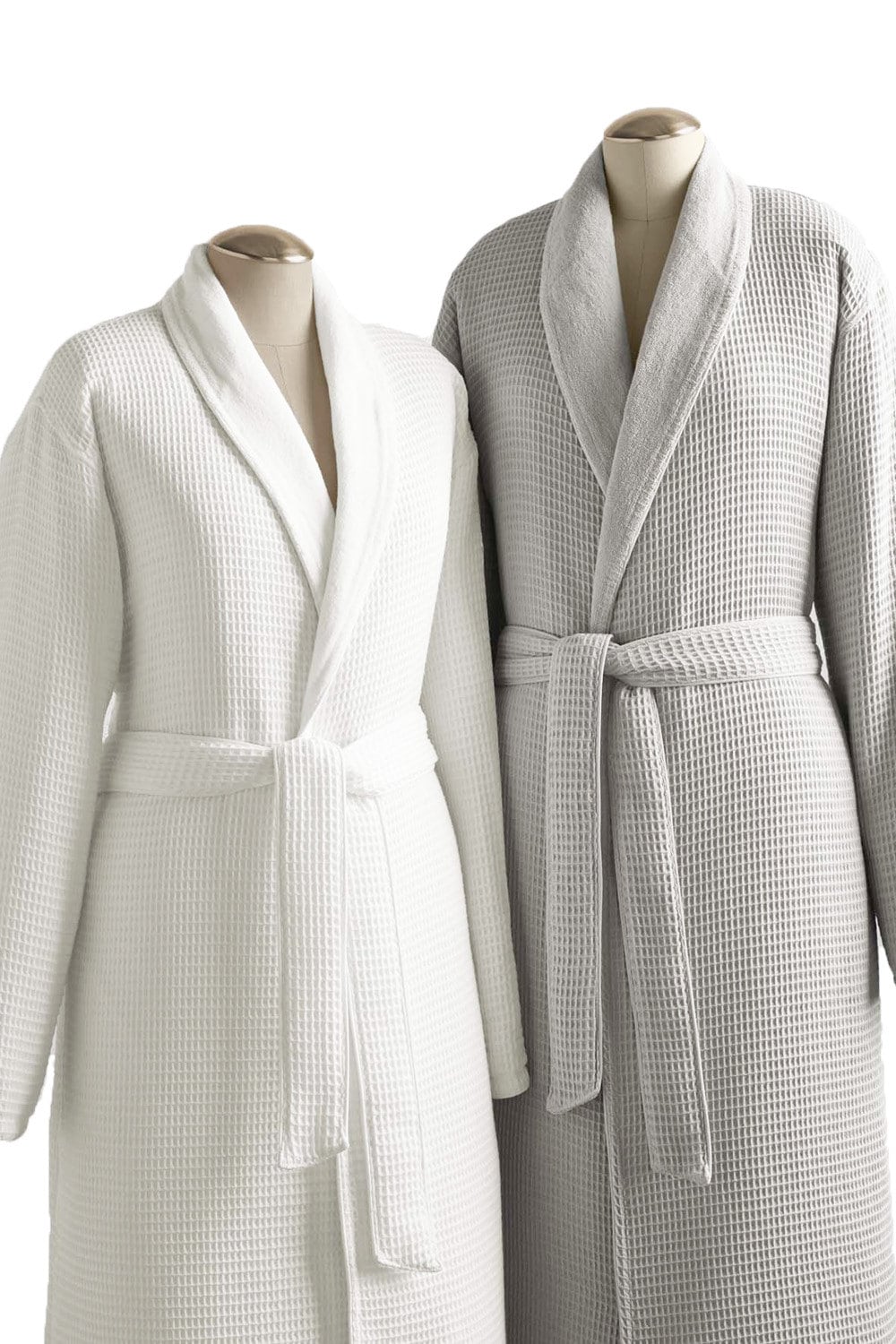 2nd Anniversary Cotton Gift for Couples, Personalized 100% Cotton Waffle/Terry Spa Robe | Made in Turkey, Custom, Embroidered, Wedding Robe
