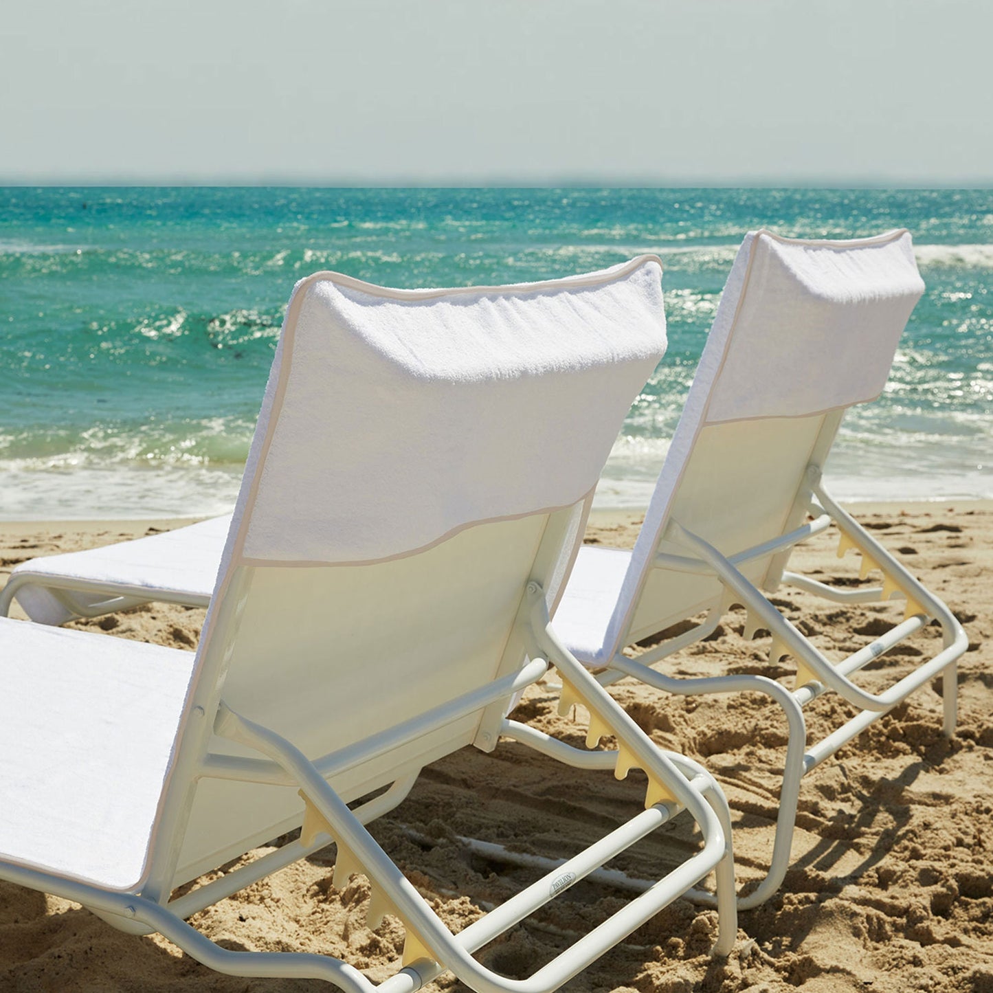 Personalized Quick-Dry Lounge Chair Covers, 100% Cotton Terry with Piping, 480 GSM, 30" x 85", Made in Turkey