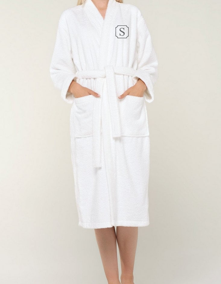 Luxury Turkish Terry Kimono Robe, 100% Cotton, Personalized and Monogrammed Gifts, Wedding, Christmas, Birthday Gift, Unisex