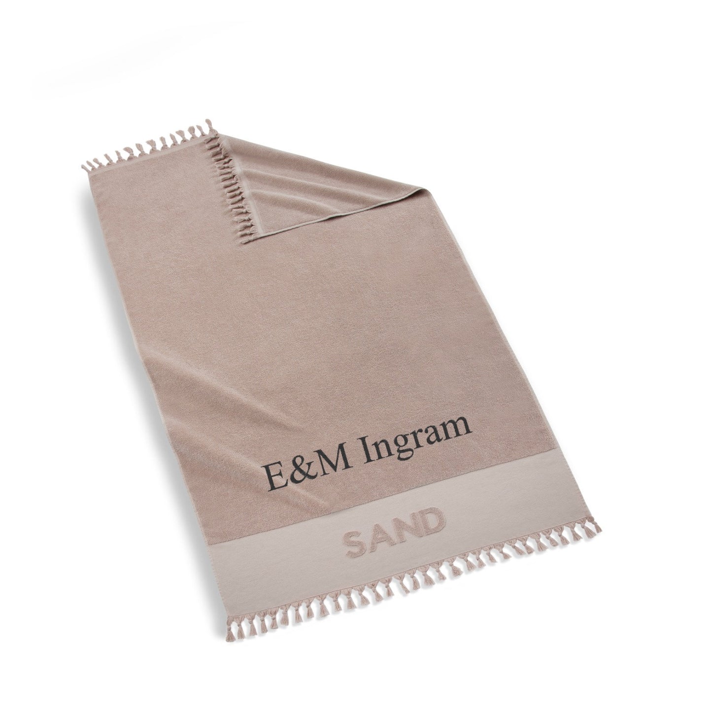 Personalized Hand Knotted Fringe, Quick-Dry Pool and Beach Towel, 100% Turkish Cotton | Summer Essential, Made in Turkey