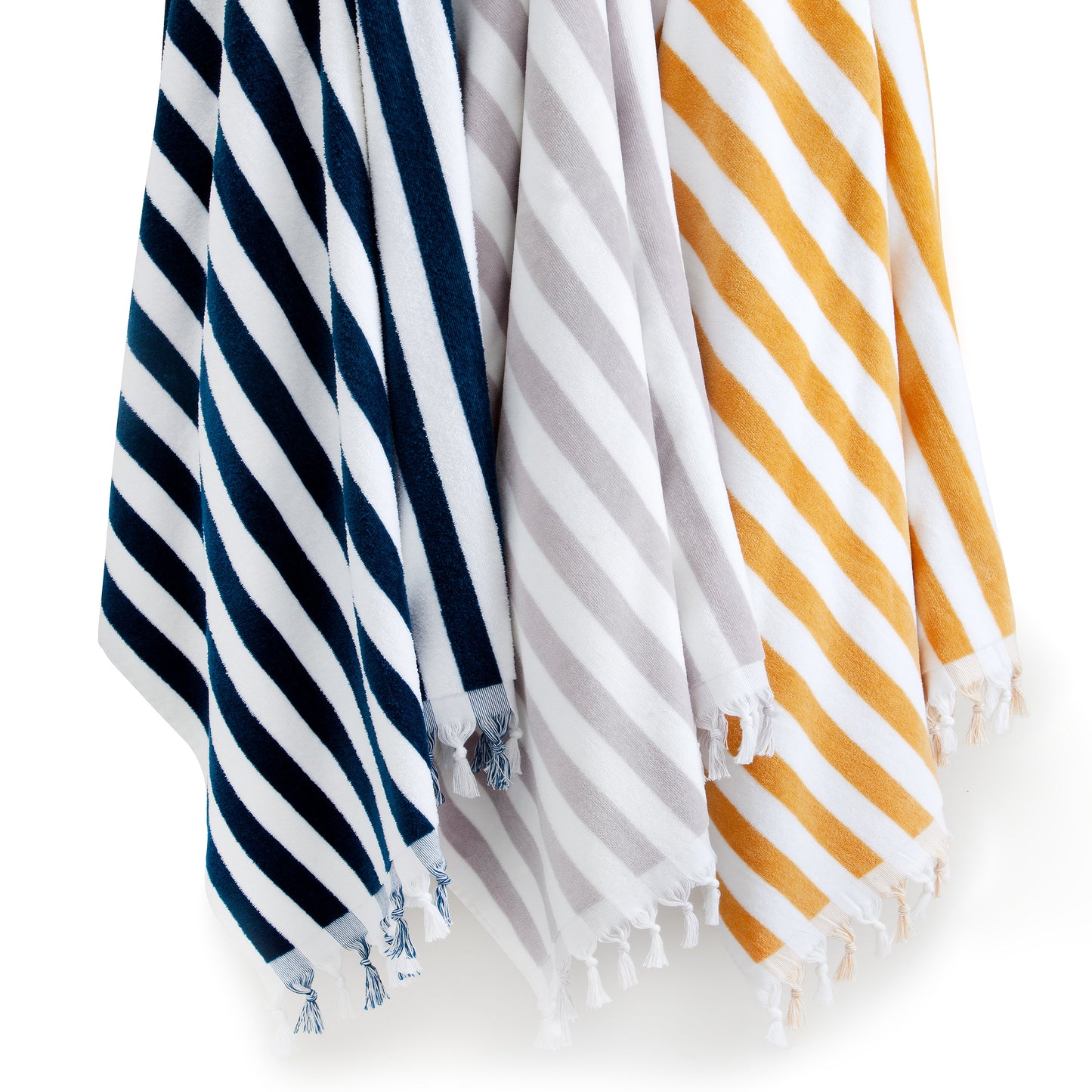 Personalized 100% Cotton Yarn Dye Velour Stripe Pool + Beach Towel | Summer Essential, Made in Turkey, Gift for Summer
