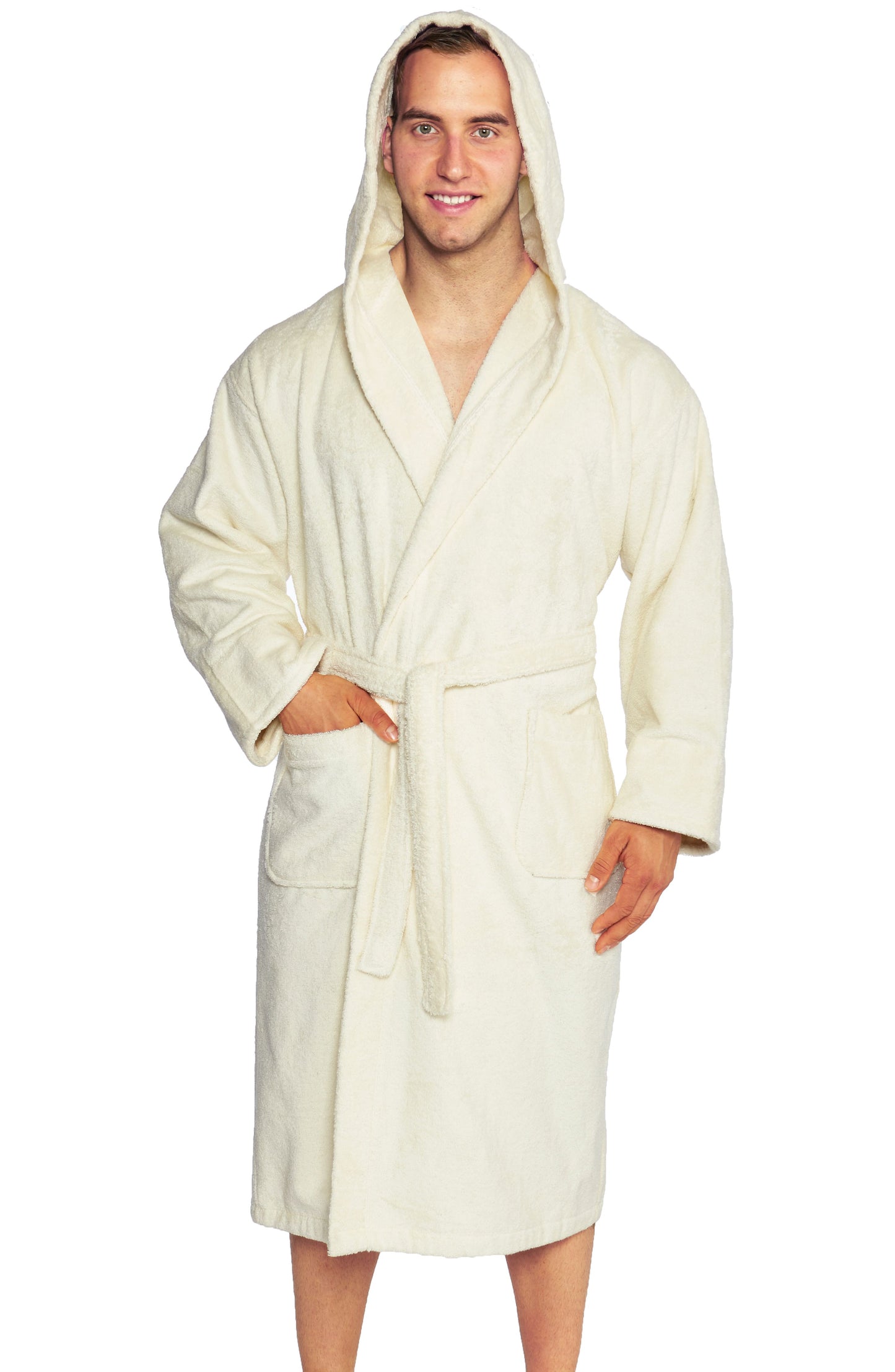 Hooded Turkish Terry Bathrobe, Made in Turkey