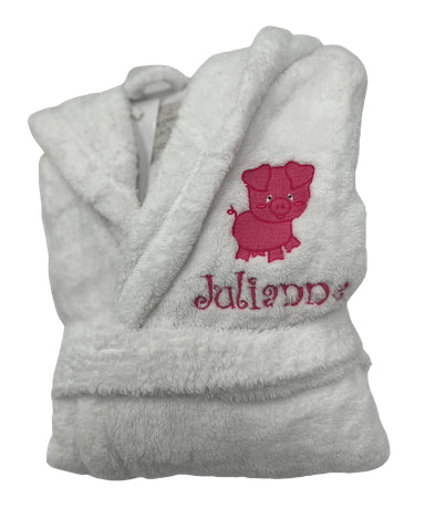 Kids Fleece, Plush, Soft and Warm Hooded Bathrobe for Boys, Made in Turkey