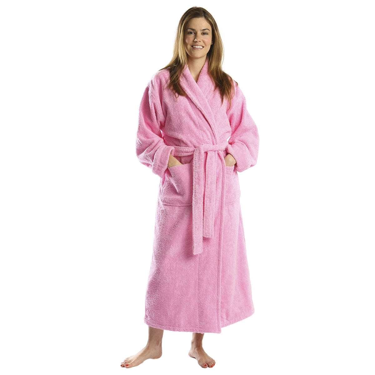 Full Ankle Length Terry Shawl Bathrobe, Made in Turkey