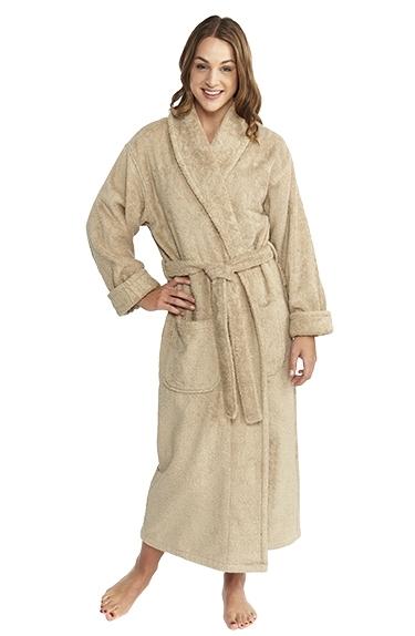 Full Ankle Length Terry Shawl Bathrobe, Made in Turkey