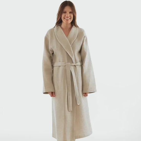 2nd Anniversary Cotton Gift for Couples, Personalized 100% Cotton Waffle Shawl Spa Robe, Bridesmaid robe, Monogrammed Wedding, Birthday Gift