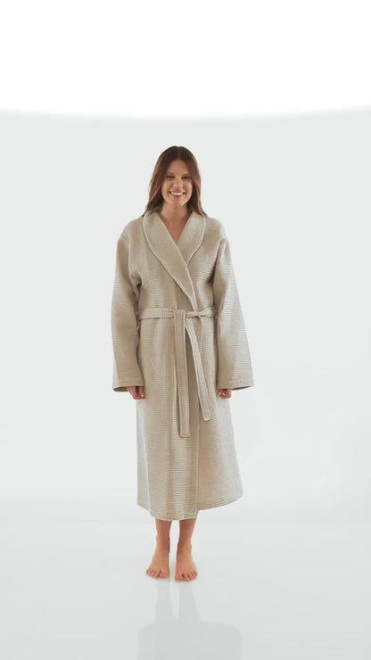 2nd Anniversary Cotton Gift for Couples, Personalized 100% Cotton Waffle Shawl Spa Robe, Bridesmaid robe, Monogrammed Wedding, Birthday Gift