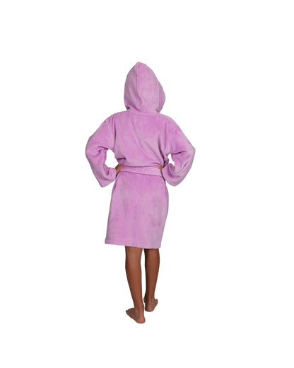 Kids Terry Velour Hooded Cover Up for Girls, Made in Turkey