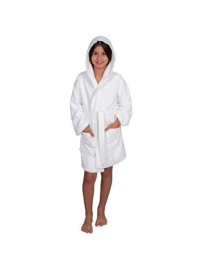 Kids Terry Velour Hooded Cover Up for Girls, Made in Turkey