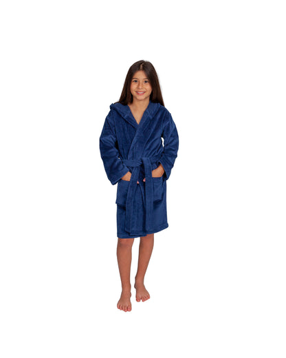 Kids Terry Velour Hooded Cover Up for Girls, Made in Turkey