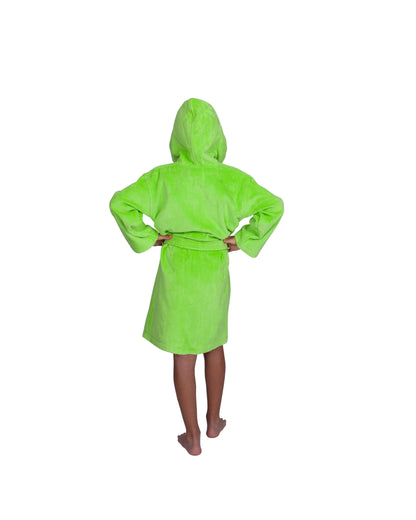 Kids Terry Velour Hooded Cover Up for Girls, Made in Turkey