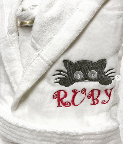 Kids Terry Velour Hooded Cover Up for Girls, Made in Turkey