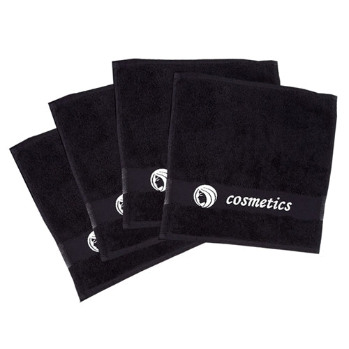 Turkish Parador® Black Cosmetics Removal Facecloths, Set of 4