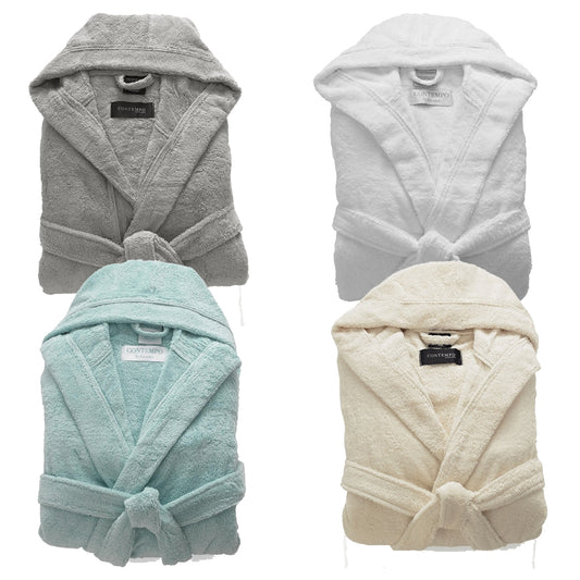 Babylon Soft Hooded Bathrobe, Made in Turkey
