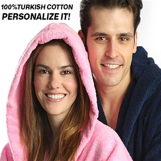 Hooded Turkish Terry Bathrobe, Made in Turkey