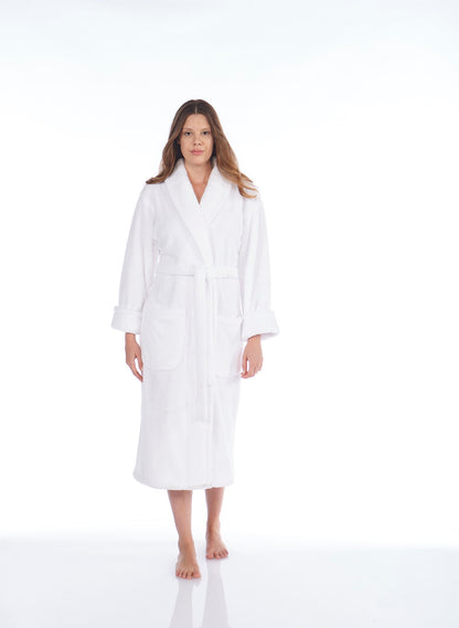 Women's Robe, Gift for Her, Personalized, Fleece Plush, Soft and Warm Shawl Bathrobe | Made in Turkey, Monogrammed Wedding, Birthday Gift