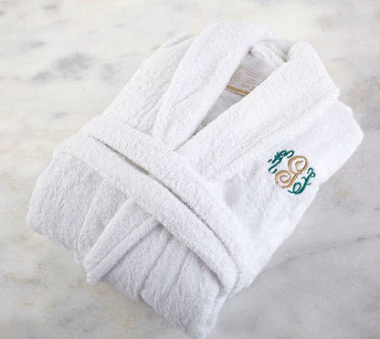 Luxury Turkish Terry Shawl Robe, 100% Cotton, Personalized and Monogrammed Gifts, Wedding, Christmas, Birthday Gift, Unisex