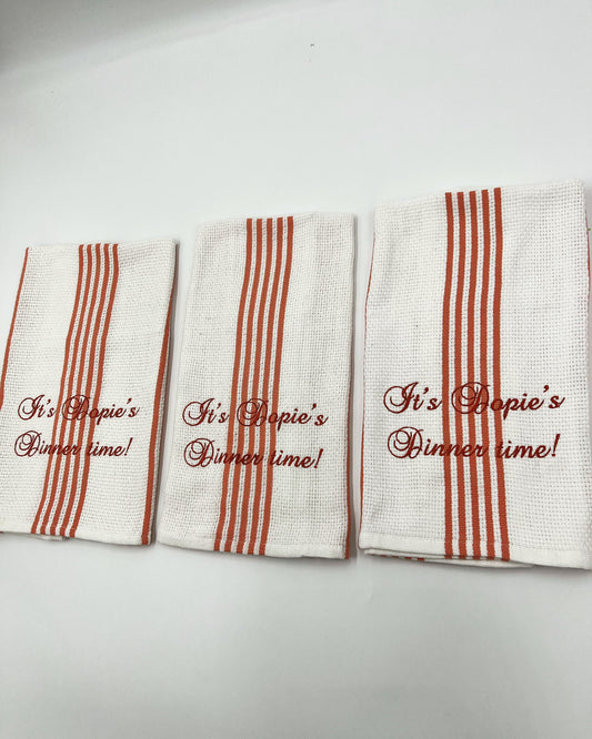 Personalized Kitchen Towels, Dish Towel, Tea Towel, Kitchen Decor, Housewarming, Wedding, Wedding Shower, Hand Towel, Gift For Mom,Set of 3