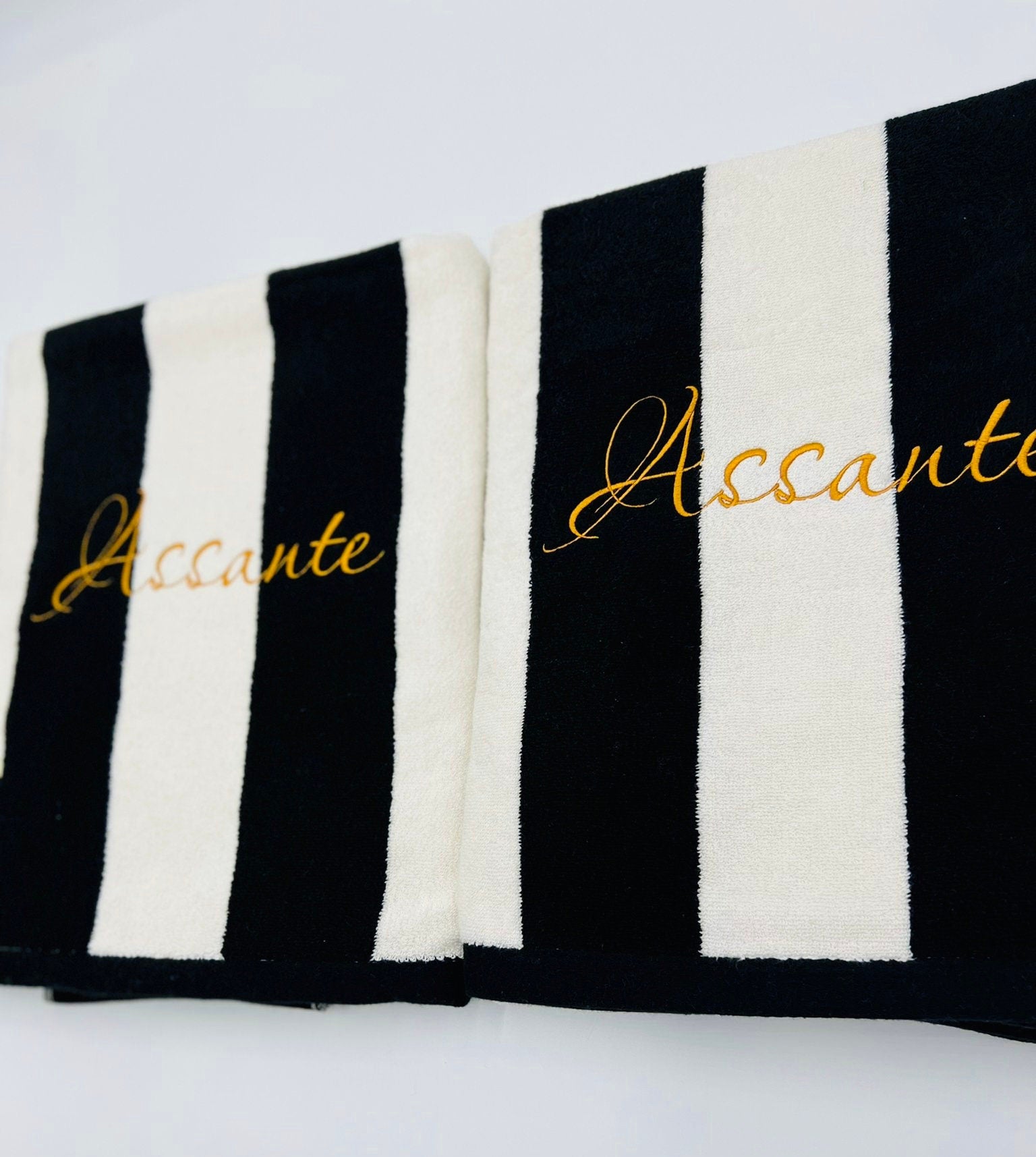 Personalized Quick-Dry Lounge Chair Covers, 100% Cotton Terry with Piping, 480 GSM, 30" x 85", Made in Turkey