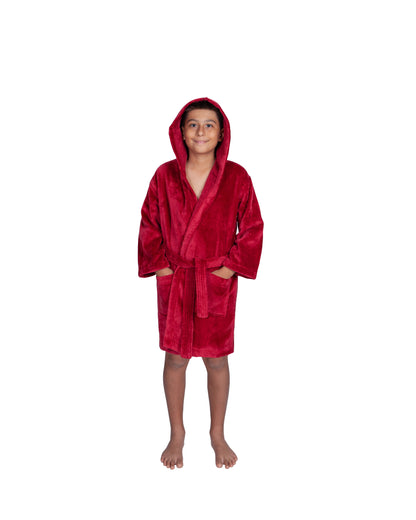 Kids Terry Velour Hooded Cover Up for Boys, Made in Turkey