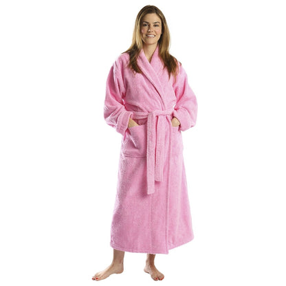 Full Ankle Length Terry Shawl Bathrobe, Made in Turkey