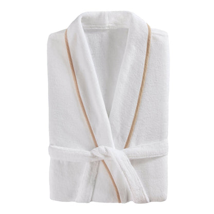 Plush Robe with Piping, Made in Turkey